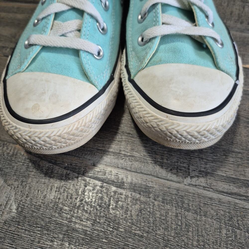 Converse All Star Low Top Sneakers Unisex Mens 8 Womens 10 Light Blue Shoes - Picture 9 of 16
